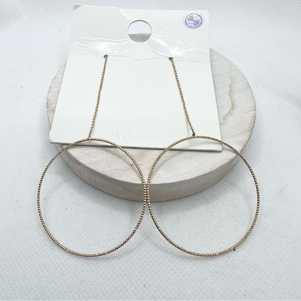 🍭6/$30 New Forever 21 Dangle Gold Hoop Earrings